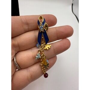 Kirk's Folly Blue Autism Awareness Ribbon Pin – Symbolic Collectible Brooch